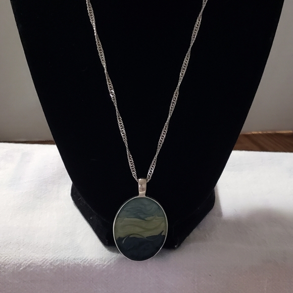 Beautiful Vintage Kenneth Cole Pendant Necklace and Bracelet Both 925 SP - Picture 1 of 10